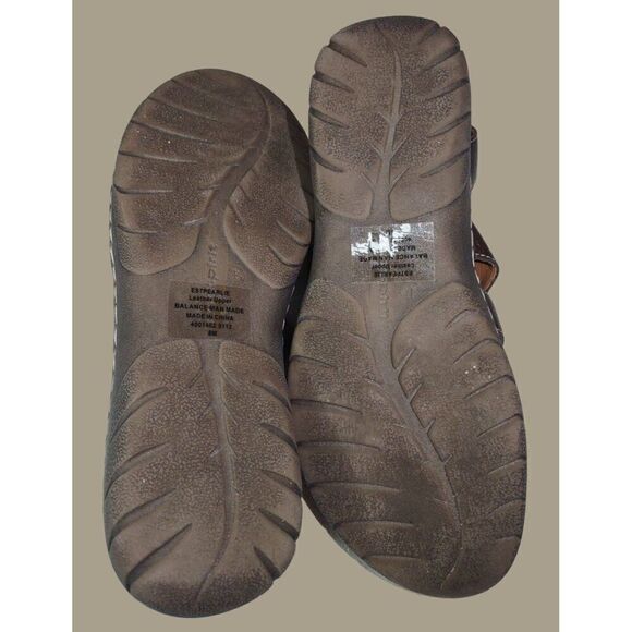Easy Spirit Brown Pearlie Leather Sandals with Adjustable Strap Women's Size 8 - Picture 7 of 11